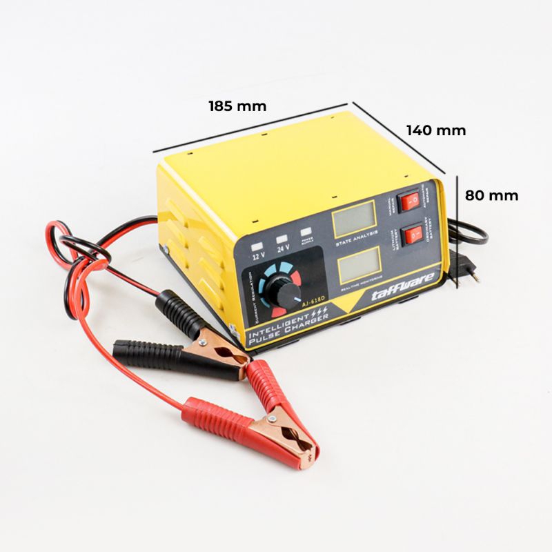 Taffware Charger Aki 260W 12V/24V + LCD Display - AJ-618D