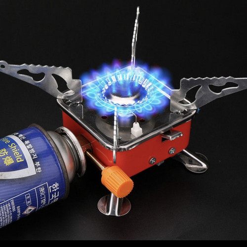 Kompor Camping Kotak Mini Portabel Stove Gas KAKI EMPAT