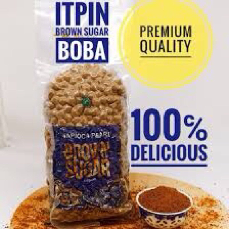 

ITPIN BROWN SUGAR - Boba Tapioka Pearl Brown Sugar Itpin 1 Kg - Tersedia Harga Grosir Per Dus isi 12 kg