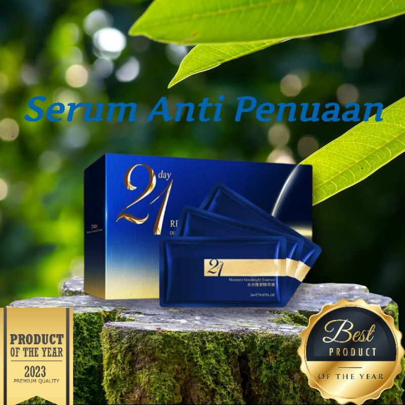 SERUM ANTI PENUAAN.Ampul Essence 21 Hari Aurora Good Night Essence Terbaru