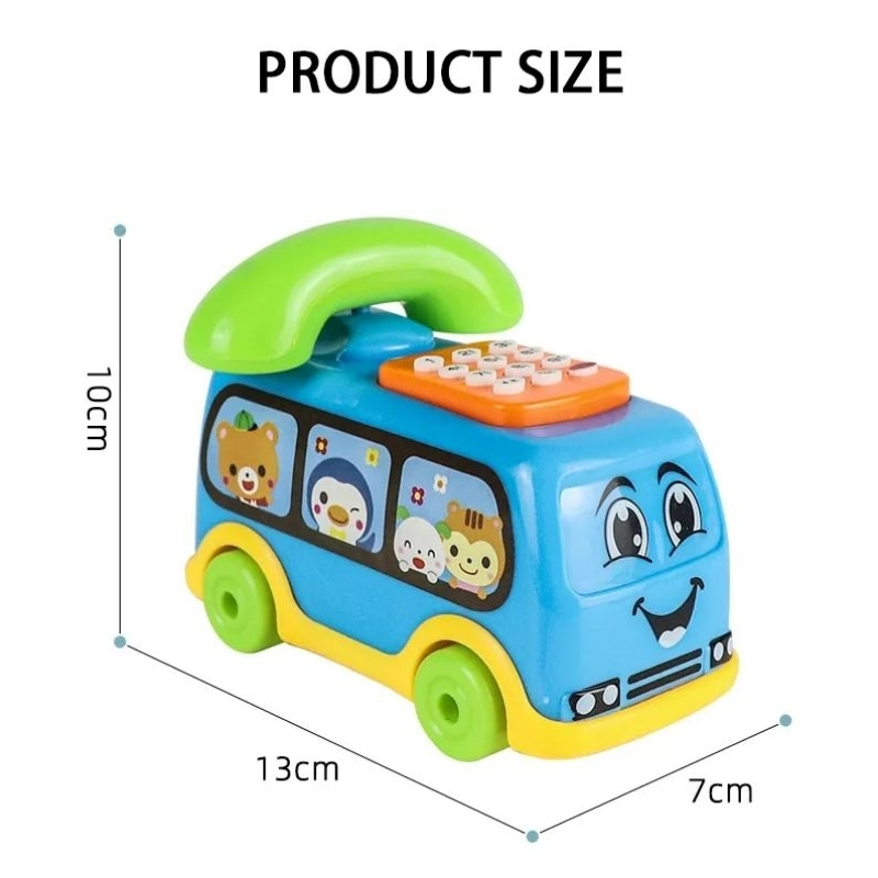 Mainan Bayi Edukasi Telephone Musik Bus Music Phone Mobile Phone YD6