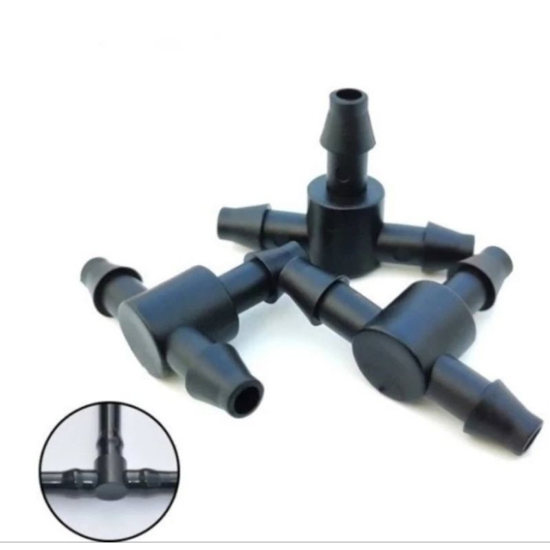 Konektor nozzle sprayer kebun adapter model T PE7 selang 4/7 misting