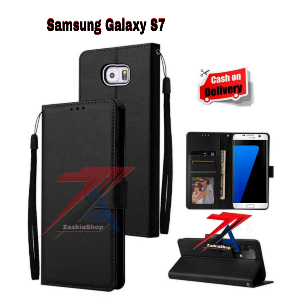 CASE FLIP CASE DOMPET KULIT FOR SAMSUNG GALAXY S7 CASING DOMPET-FLIP COVER LEATHER-SARUNG HP