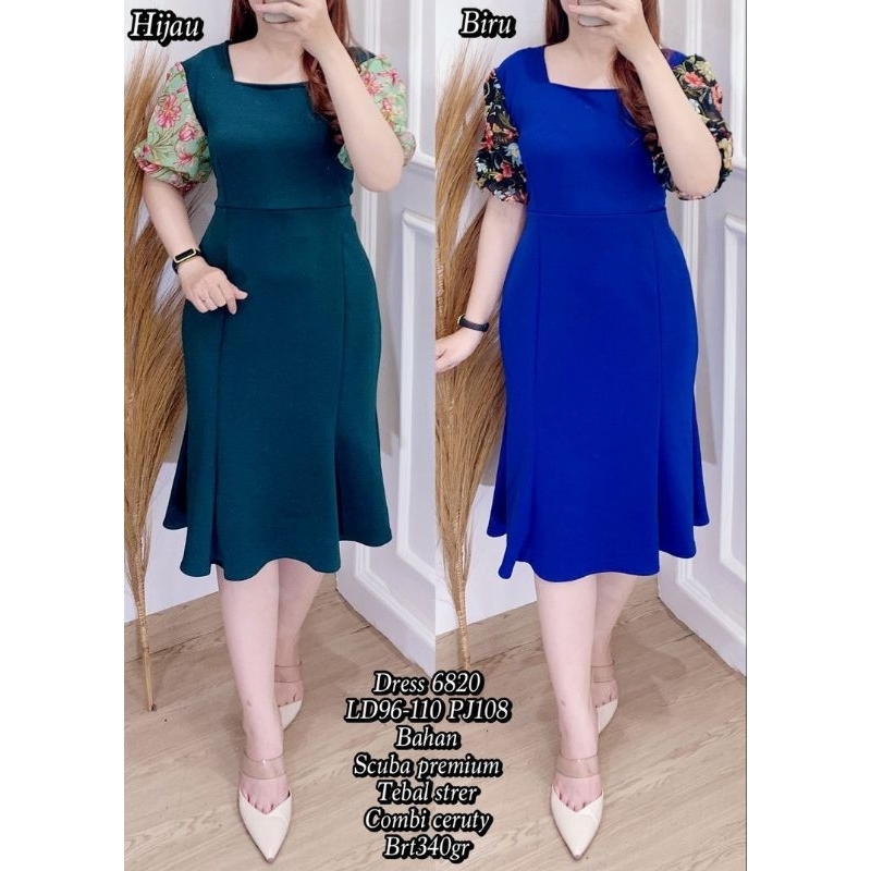 Dress Scuba Tebal 6820 STANDAR /ld 96-110