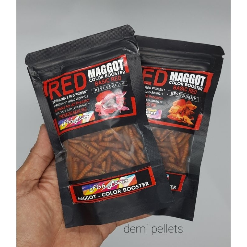 Makanan Ikan FISH LOVER MAGGOT SACHET RED YELLOW BLUE BOSSTER 30 GR