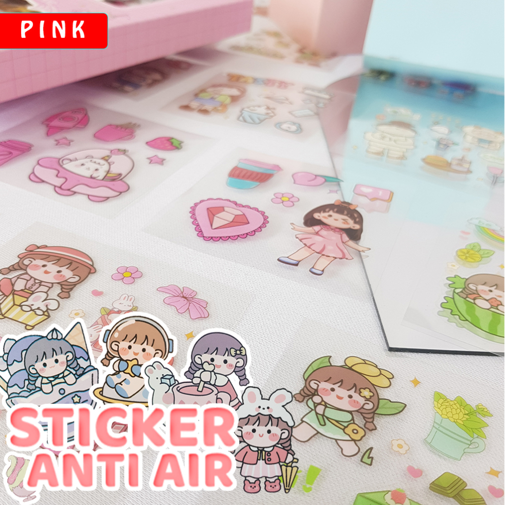 AIMIER Sticker Isi 100PCS Sticker 3D Asthetic Lucu Stiker Aimier / Sticker Jurnal 1 BOX