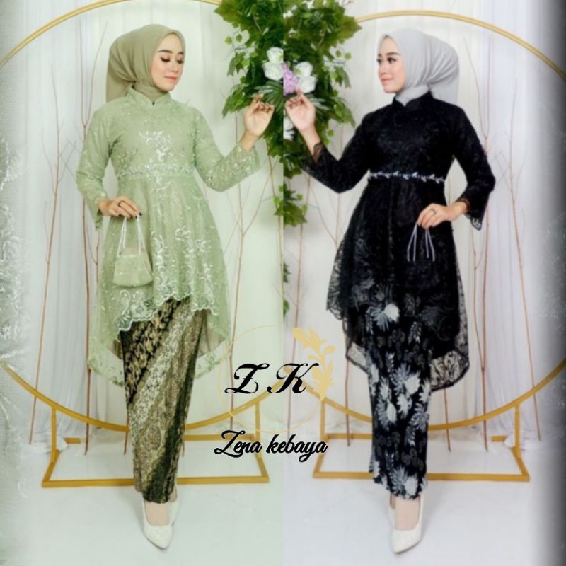 SET TUNIK LESTY KEBAYA MODERN KEBAYA PESTA TUNIK PAYET MUTIARA