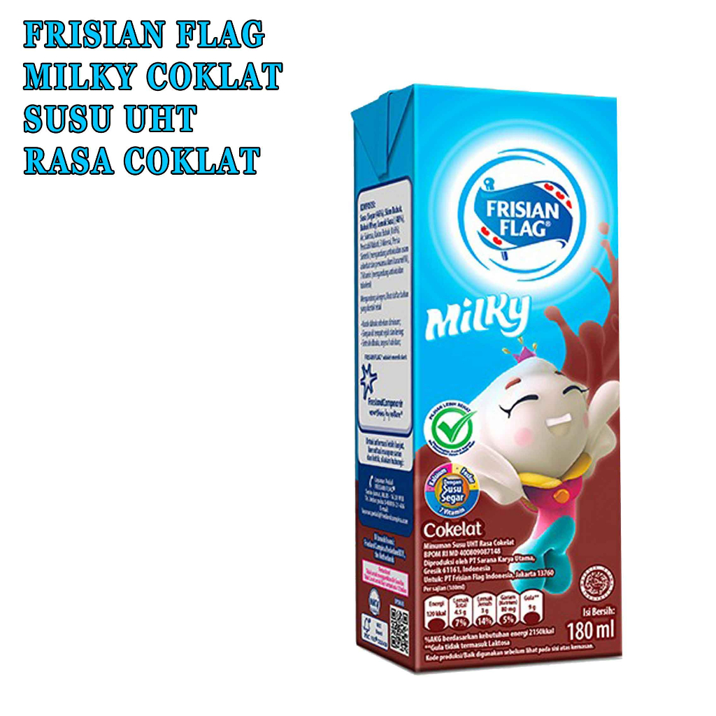 Milky* Frisian Flag* Susu Coklat* 180ml