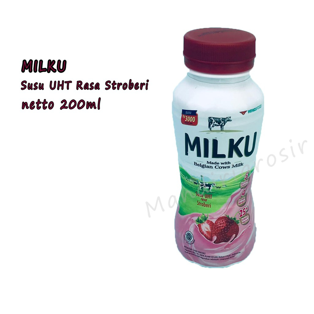 Susu UHT * Milku * rasa Stroberi * 200ml