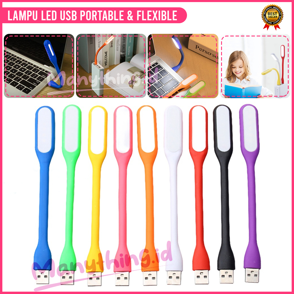 MANYTHING - USB LED Lamp / Lampu Sikat Gigi emergency lamps light portable belajar baca laptop powerbank