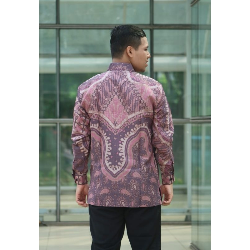 Kemeja Batik Dobby Abstrak