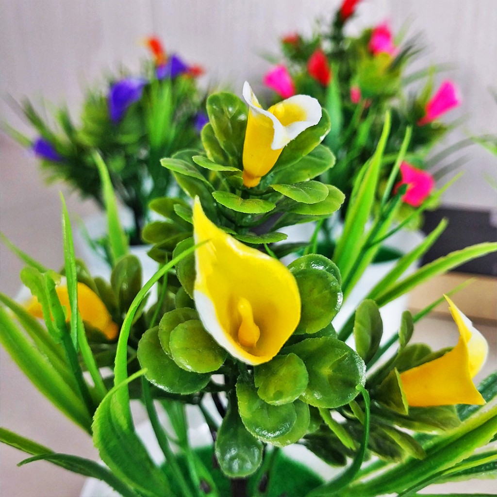 Bunga Tulip Hias Bunga Hias Plastik Mini Dekorasi Rumah Artificial Flowers Pot Tanaman Bunga Hias Palsu PBP19