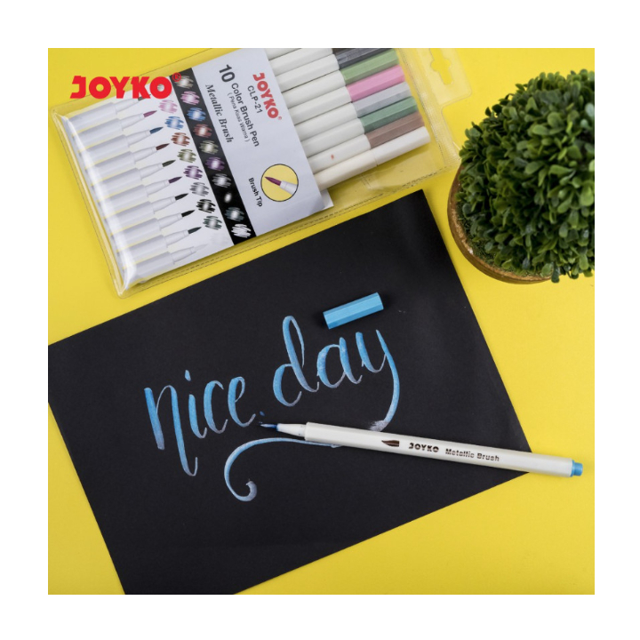 

Color Brush Pen Pena Kuas Warna Joyko CLP-21 10 Warna Color - Set