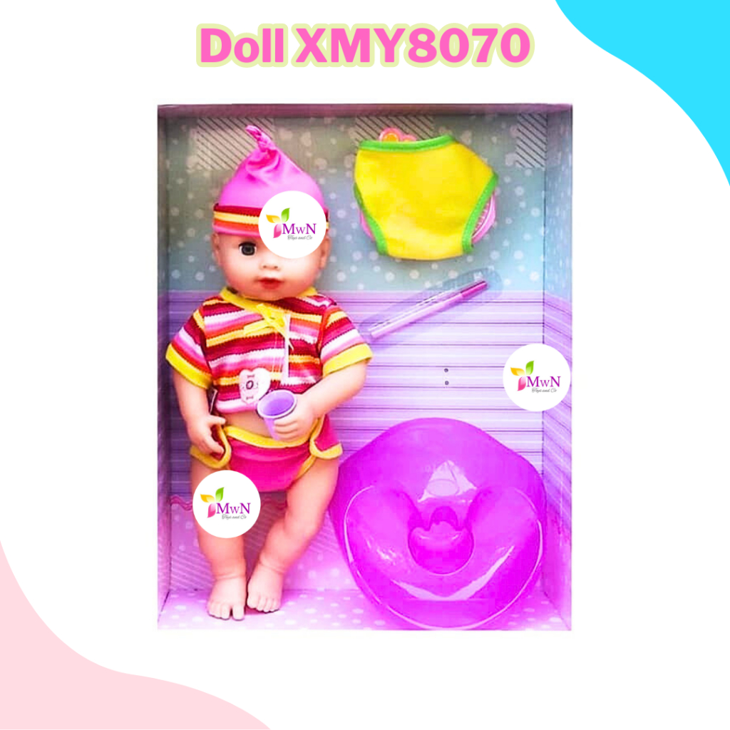 mwn.toys Baby Lovely Drink Water and Pee Doll XMY8070