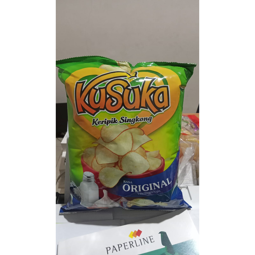 Kusuka Keripik singkong Rasa Original / Cassava Chips Original 180grm