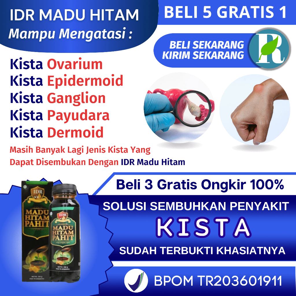 IDR MADU HITAM /// Obat Kista /// Obat Kista Ovarium /// Obat Kista Miom