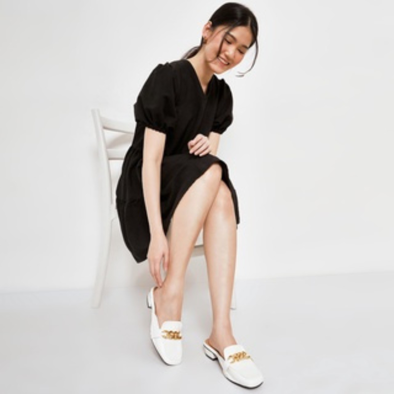 [CLEARANCE] Kingman x Dalmi -  Fiona Mules Heels Wanita 3 Cm Sandal Flat Shoes