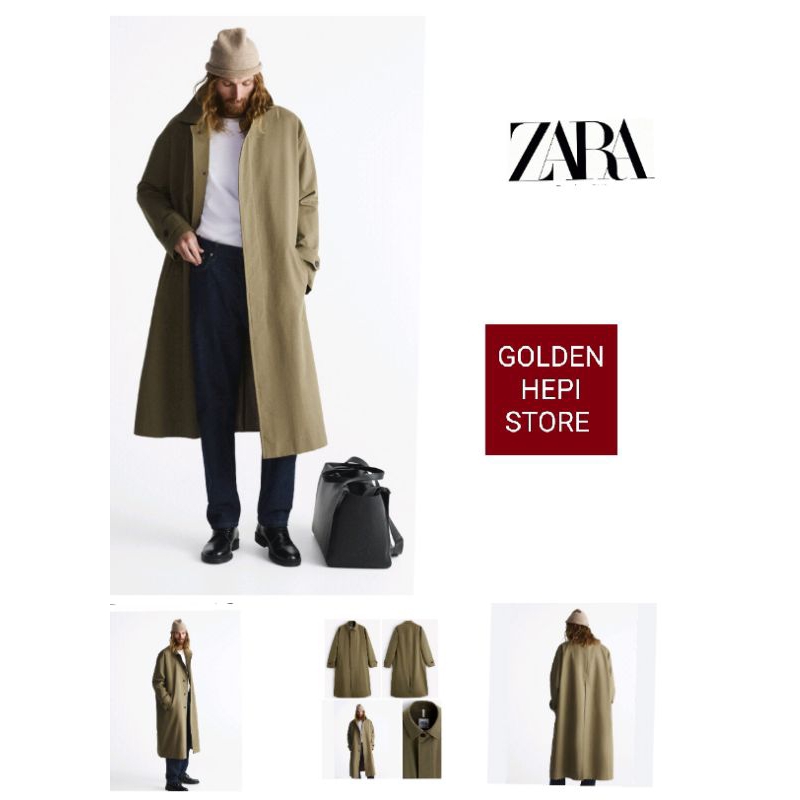Z*Ara Longcoad Men  Water Repellent Trench