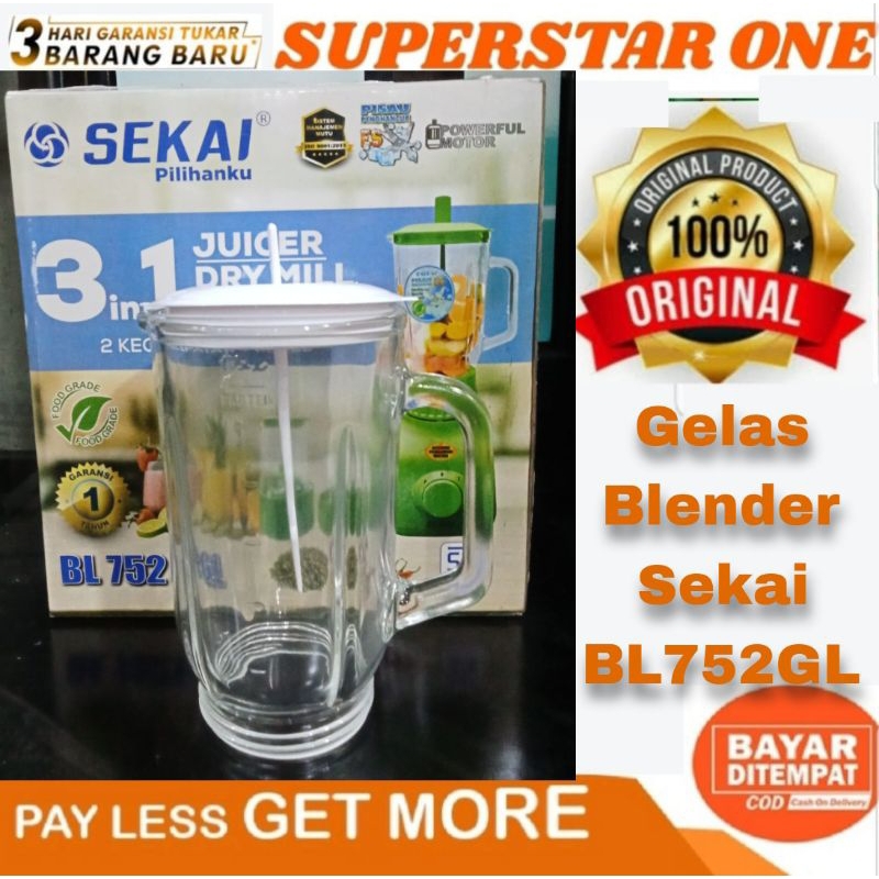 Gelas Jus Blender Sekai BL752GL gelas blender Sekai BL 752 GL Sekai blender gelas Sekai BL 752 BL