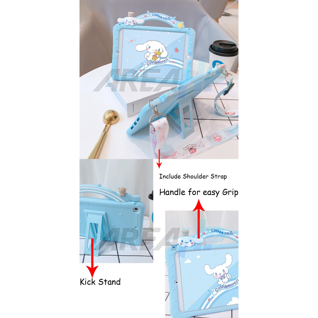 Cinnamoroll Handle Case Casing Cover Anak Kids iPad 9.7 5 6 2017 2018