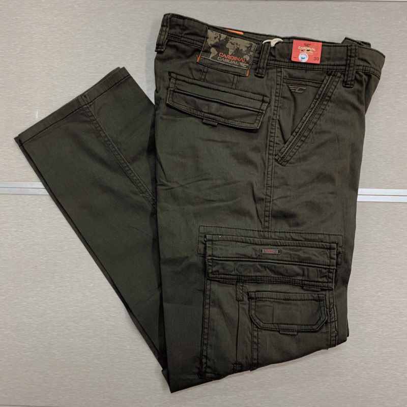Celana Panjang Cardinal Cargo GI Reguler Fit - Coklat Tua, Coklat Sawo