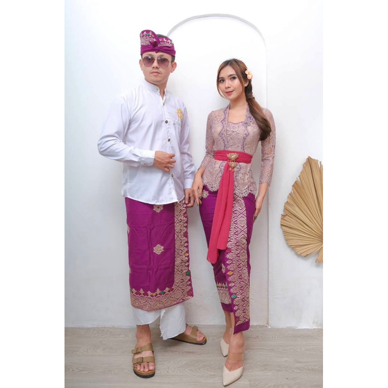 Set coupel Bali , bordir , endek , polos , batik  (kamen + saput + udeng )~ Set coupel bordir bali