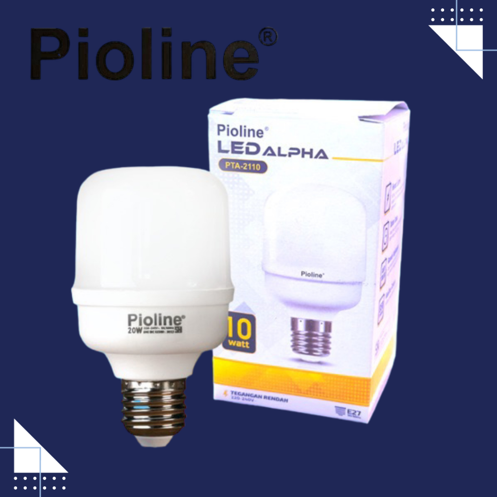 LAMPU BOHLAM LED T BULB KAPSUL PIOLINE ALPHA 10W 10WATT 10 WATT 10 W LED CAHAYA PUTIH LED KAPSUL LAM