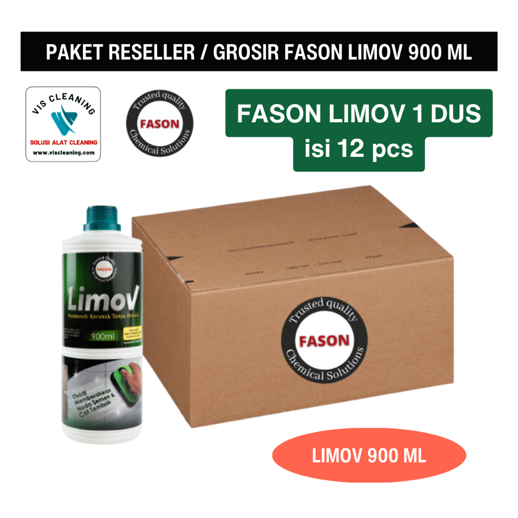 Paket Reseller/Grosir Fason Limov 900ML (1 Dus isi 12 pc) FREE 1 BOTOL