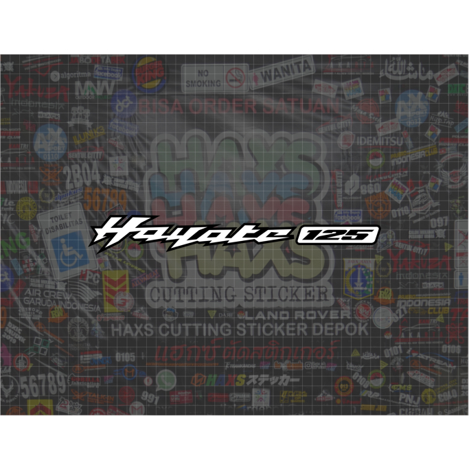 Cutting Sticker Hayate 125 Ukuran 30 Cm Untuk Motor