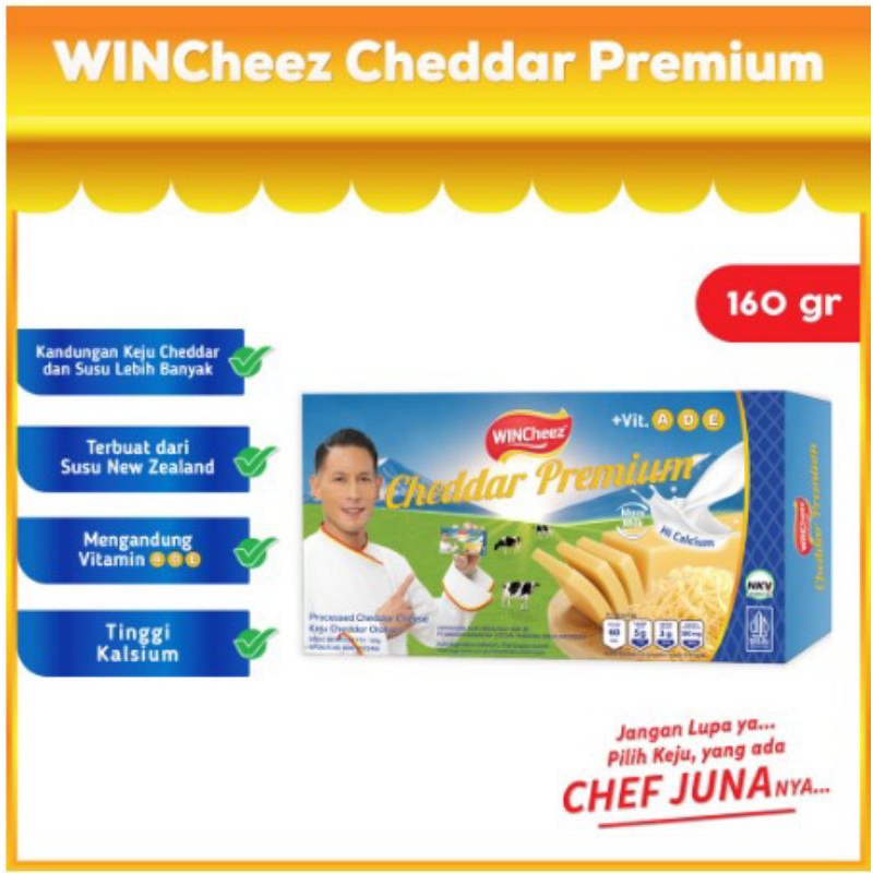 

WINCheez Keju Cheddar Premium 160 Gram