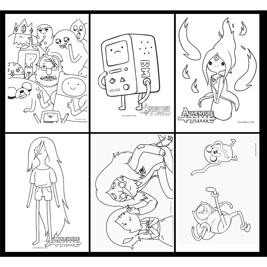 

Kertas Mewarnai (lembaran) Karakter Adventure Time per Seri isi 6 lembar