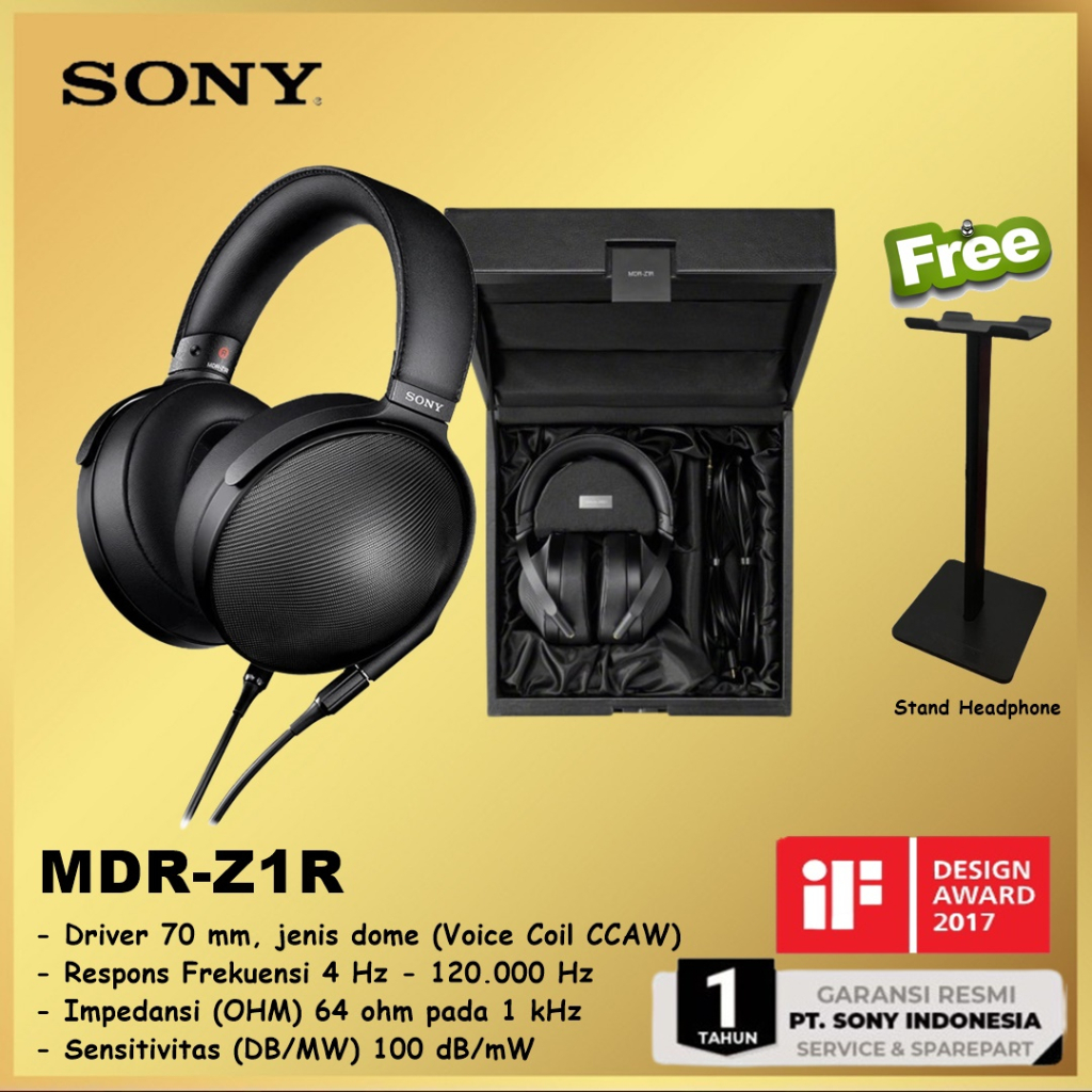 Sony MDR-Z1R MDRZ1R Z1 R Z 1R Hi-res Audio Headphones Headset