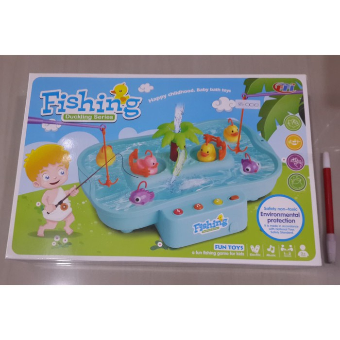 Mainan Anak Pancingan Ikan Dan Bebek Go Fishing Duck Ada Lampu dan Musik