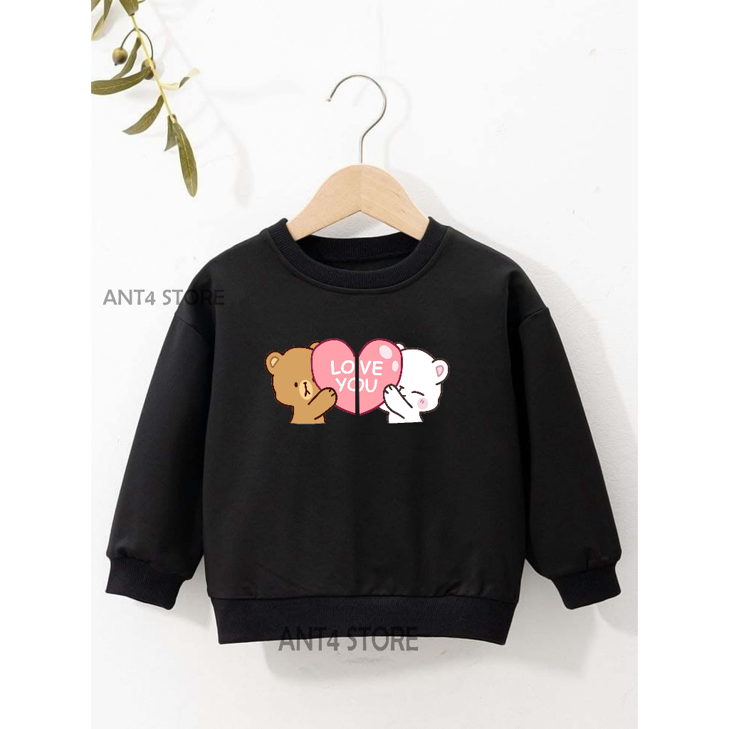 Sweater Perempuan Usia 2 - 12 Tahun Crewneck DINO SERIES Switer Cewek Cowok