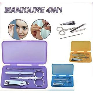 Manicure Pedicure isi 4pcs / Alat Gunting Kuku 4 in 1 / Menicure Pedicure Set 4in1 [MF]
