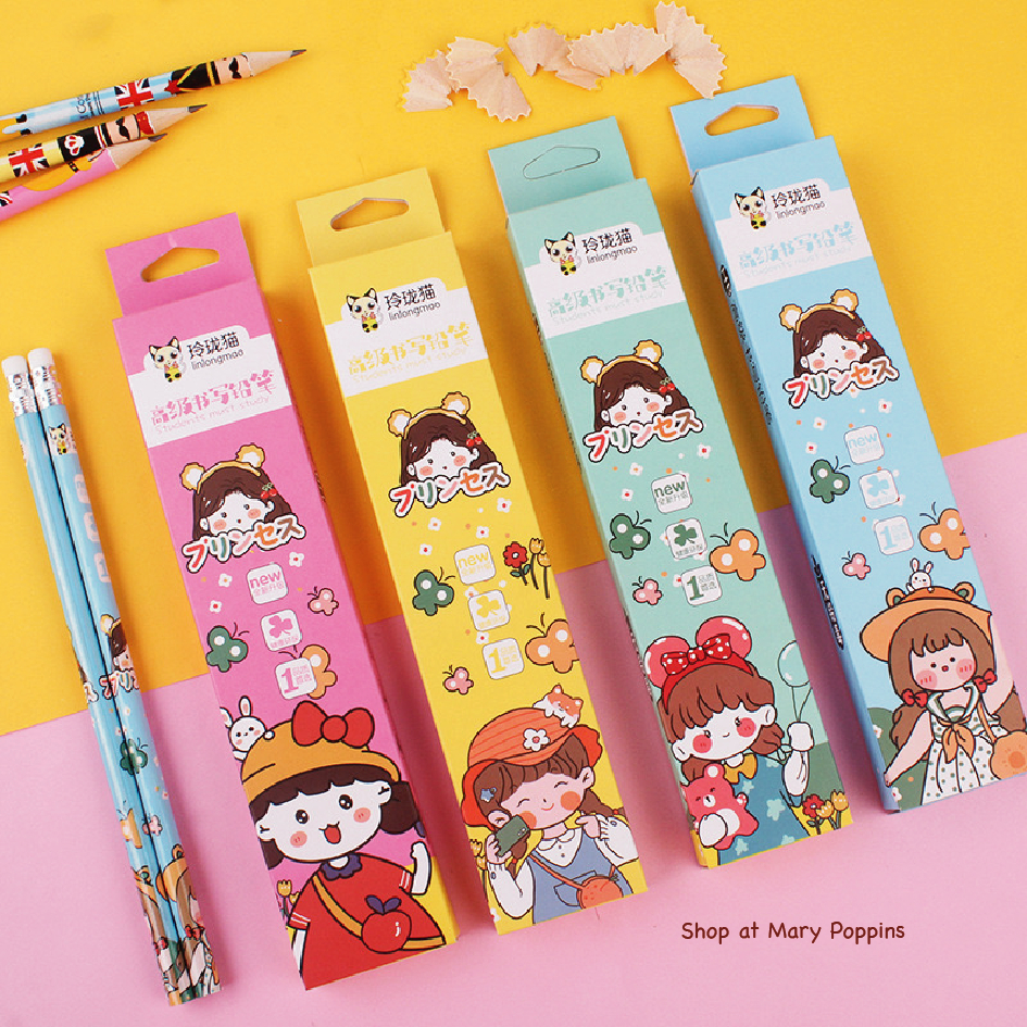 

Pensil Kayu HB 1 box isi 10pcs Karakter Lucu Motif Boneka Girl