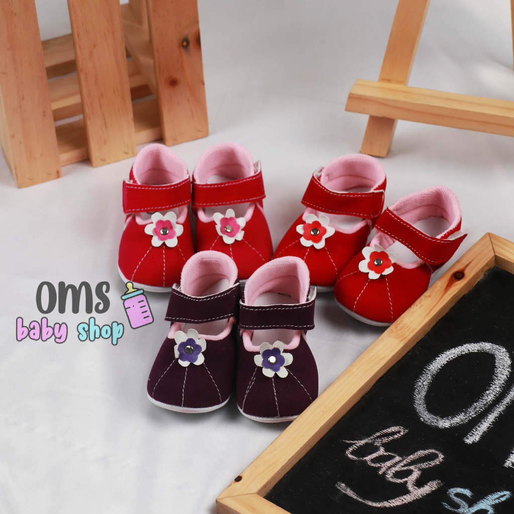 OMS Babyshop! Sepatu Bayi Anak / Sepatu Bunga / Sepatu Fashion Anak / Sepatu Prewalker / Sepatu Bunga / Sepatu Anak Berkualitas Harga Murah