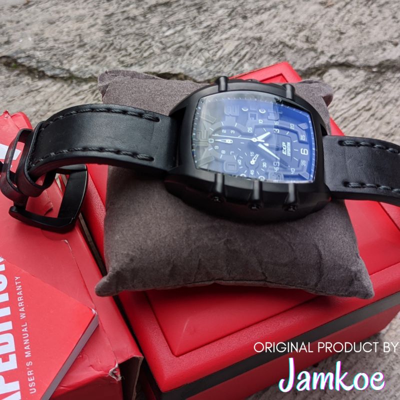Jam Tangan Arloji Expedition Tipe E 6822 M Remaja Cowok Pria Analog Original Ori Murah Anti Air Stra