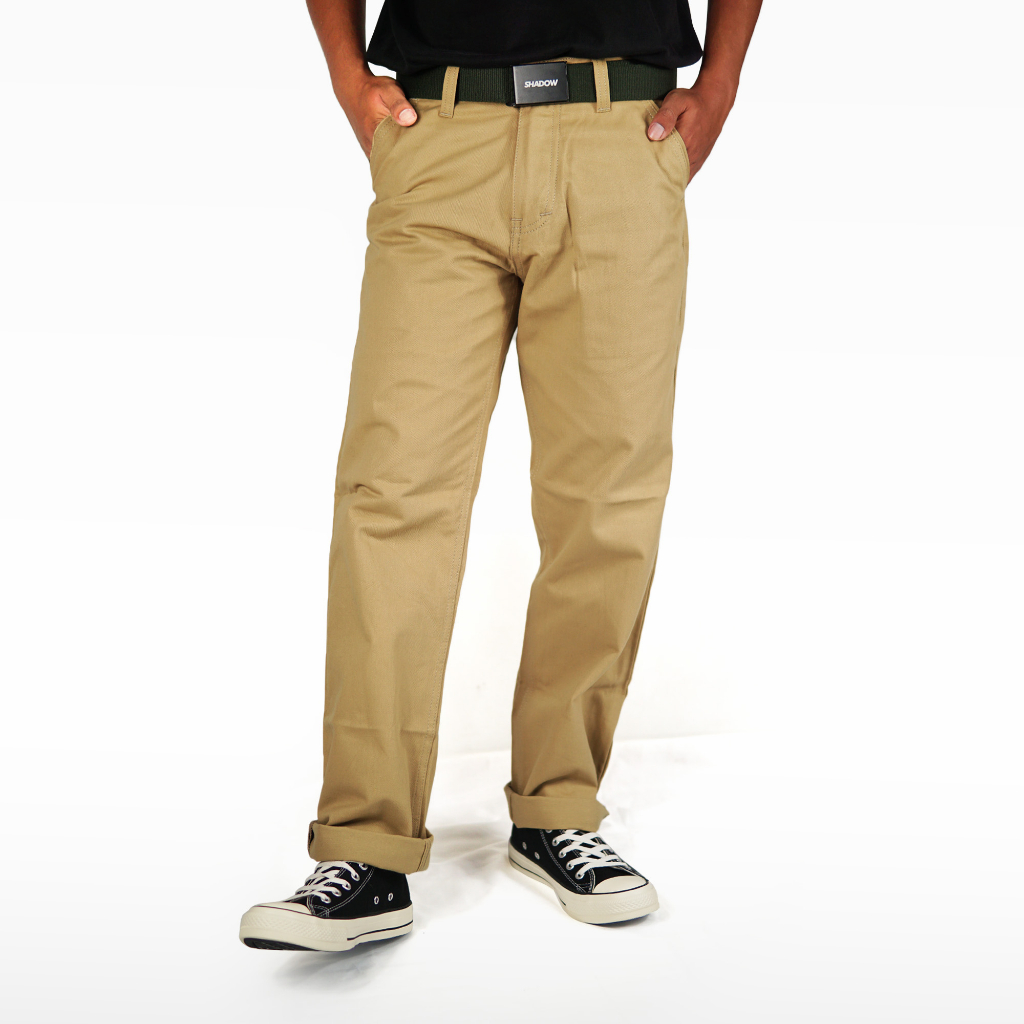 Shadow.inv - Long Pants Chino Reguler Khaki | Celana Panjang Distro Pria | Long Pants Chino Pria