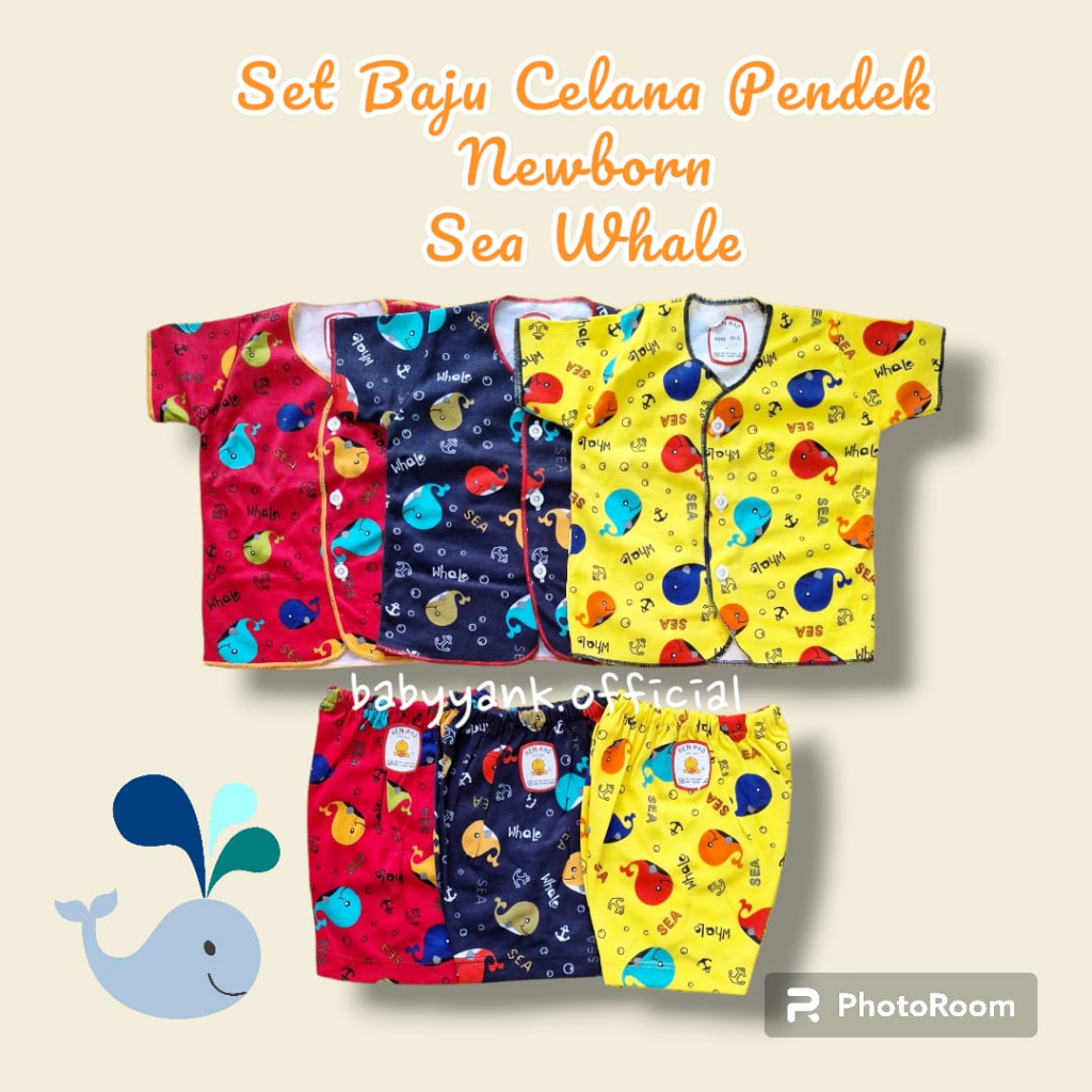 ♥BabyYank♥ Baju Bayi Newborn 0-6bulan 6-2tahun Whale - Celana Bayi Newborn 0-6m - Pakaian Bayi Set 6-2tahun