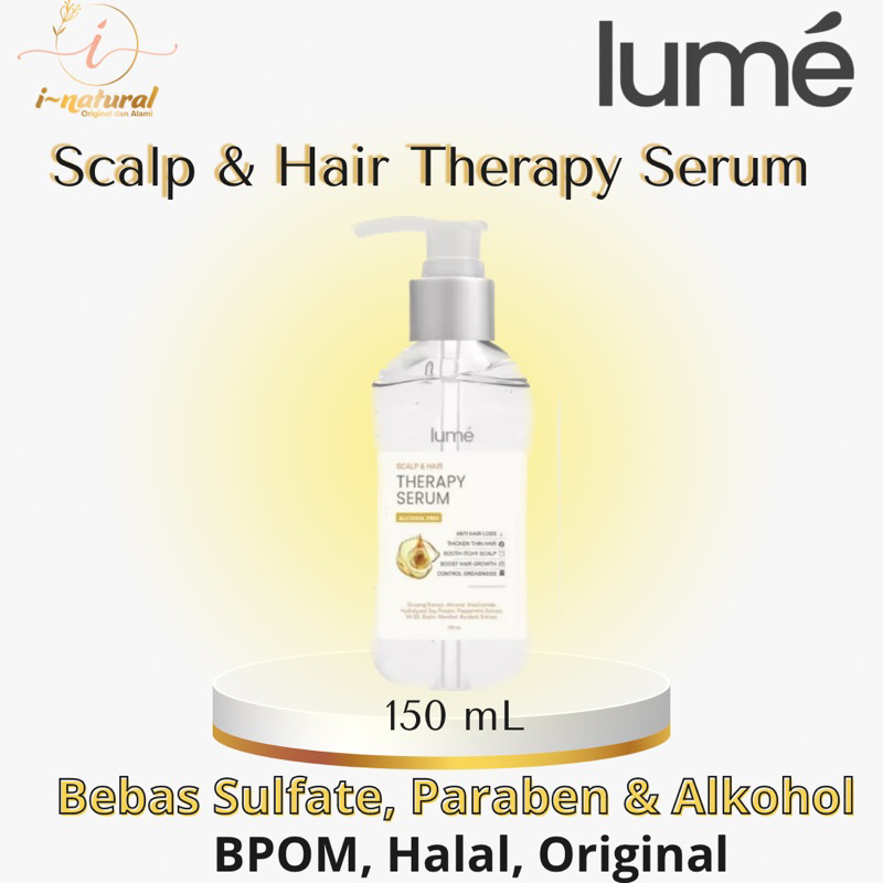 iNatural | Lume Scalp & Hair Therapy Serum 150 mL (Serum Terapi Kulit Kepala & Rambut) aman Bumil Bu