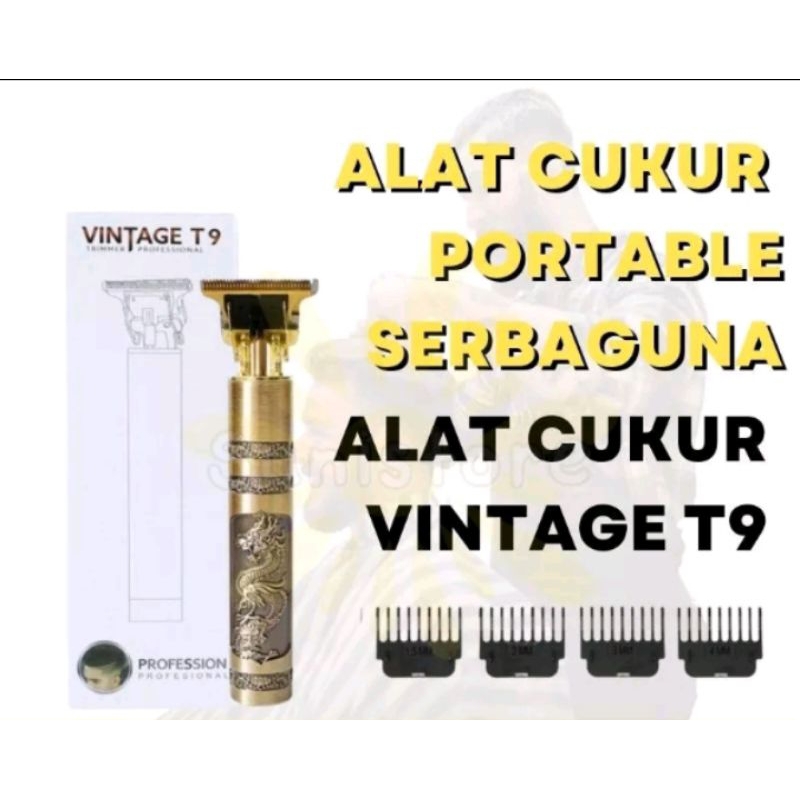 Alat cukur rambut dan jenggot elektrik vintage T9 original