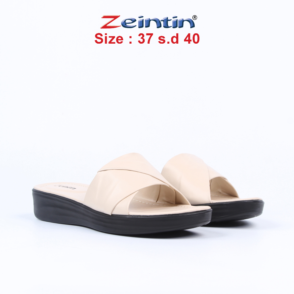 Zeintin - Sandal Wanita Casual Sandal Selop Wanita Kekinian Bahan Kulit Sintetis Premium Original Zeintin HP