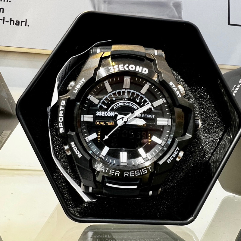 jam tangan 3second pria Original Terbaru