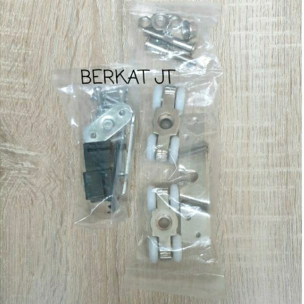 RODA REL PINTU DORONG KOMPLIT / KELENGKAPAN REL PINTU GESER/RODA REL PINTU