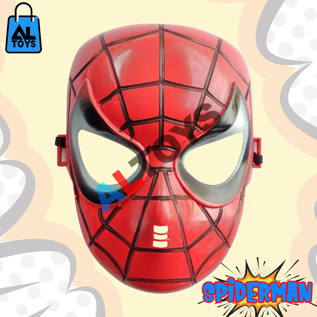 Mainan Topeng Anak Karakter Super Hero Badut / Ultraman / Ironman / Hulk / Anonymous / Spiderman