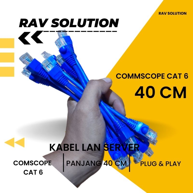 KABEL LAN SERVER CUSTOM BY RAV SOLUTION 40 CM COMMSCOPE CAT 6