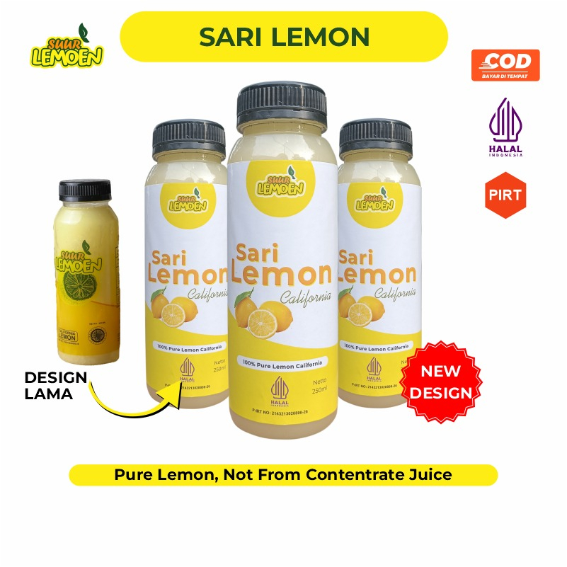 Sari Lemon Fresh 100% Air Lemon Murni 500 ml Untuk Diet dan Detox Pure Lemon California