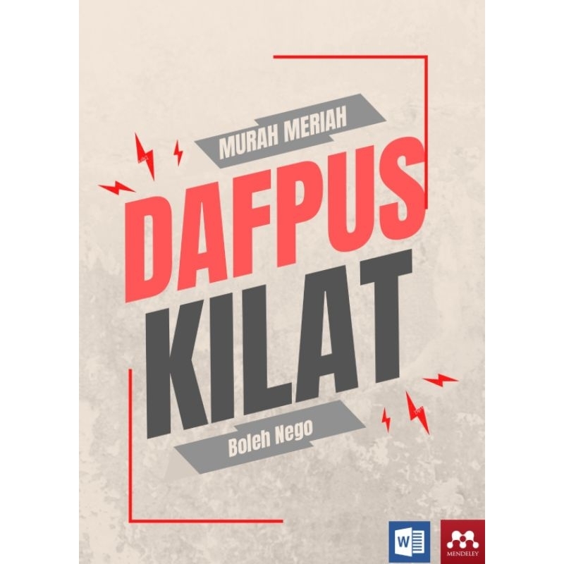 

Dafpus (Daftar Pustka) Kilat~Mendeley (1 Hari Jadi)