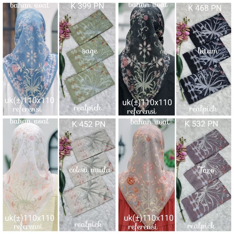 jilbab voal motif premium laser cut terbaru